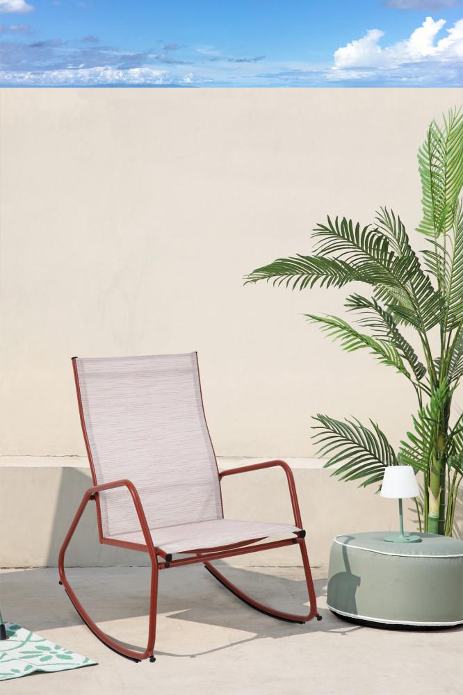 Brody Garten-Schaukelstuhl - Terracotta