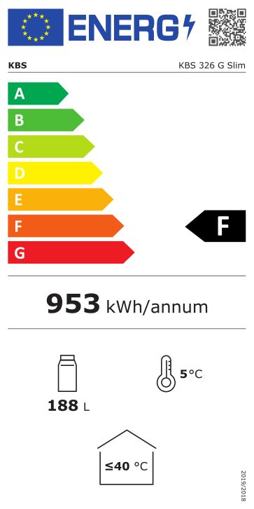 KBS Kühlschrank 326 G Slim - Energylabel