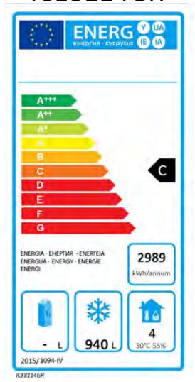 ICE-A-COOL Tiefkühlschrank ICE8114GR
