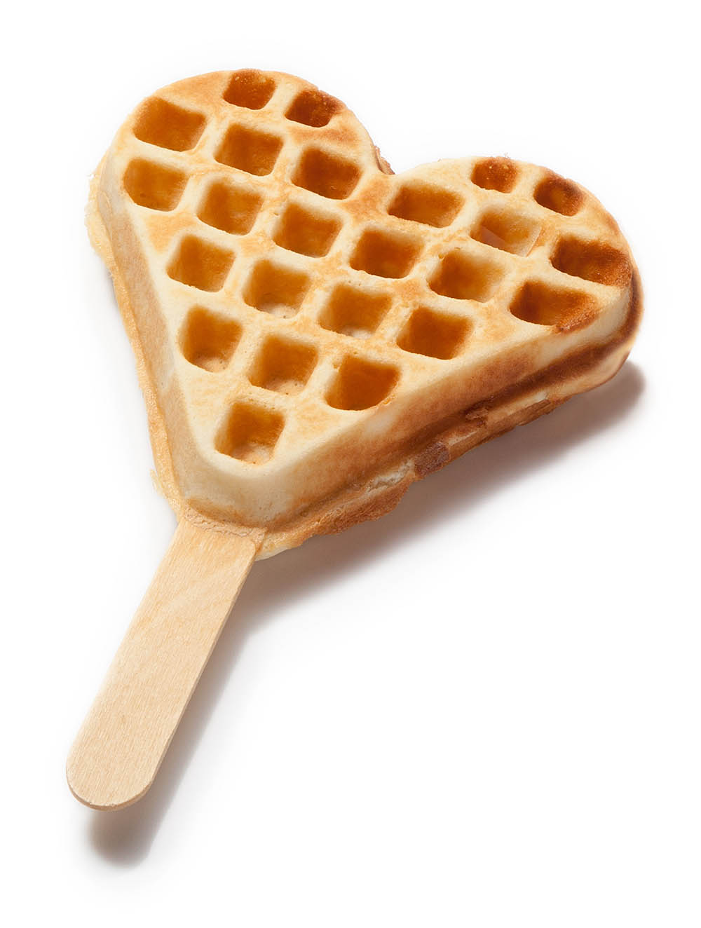 Herzwaffel am Stiel