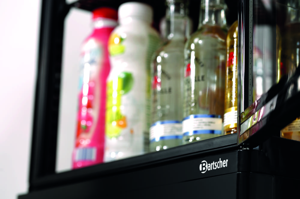 Bartscher Kuchenvitrine 78L schwarz Nahaufnahme