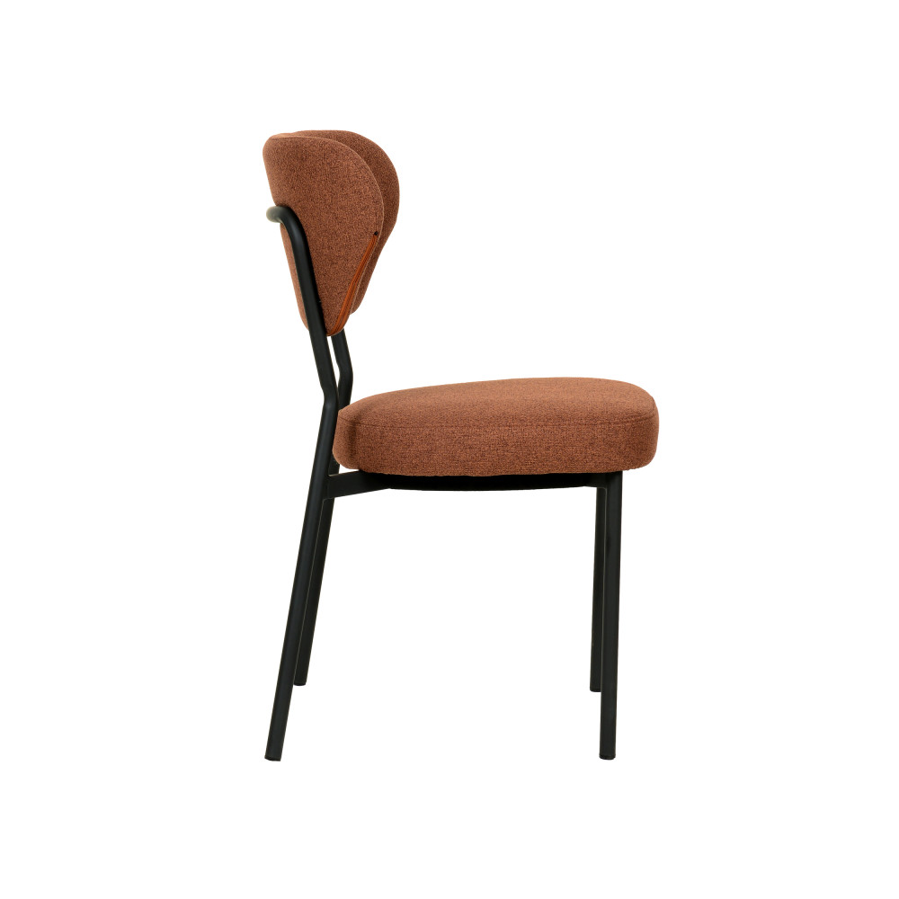 Duko Stapelstuhl mit Bezug - Braun