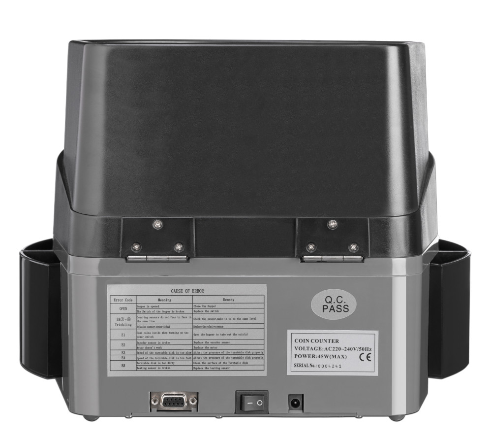Münzzähler CS 250 Rückseite