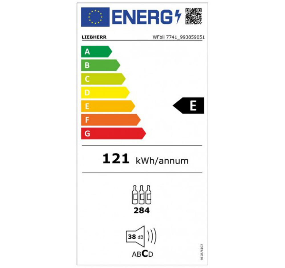 Liebherr Weinkühlschrank WFbli 7741 Energielabel
