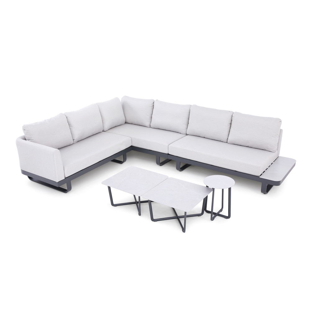 Fellow Aluminium-Lounge-Set Anthrazit-Hellgrau