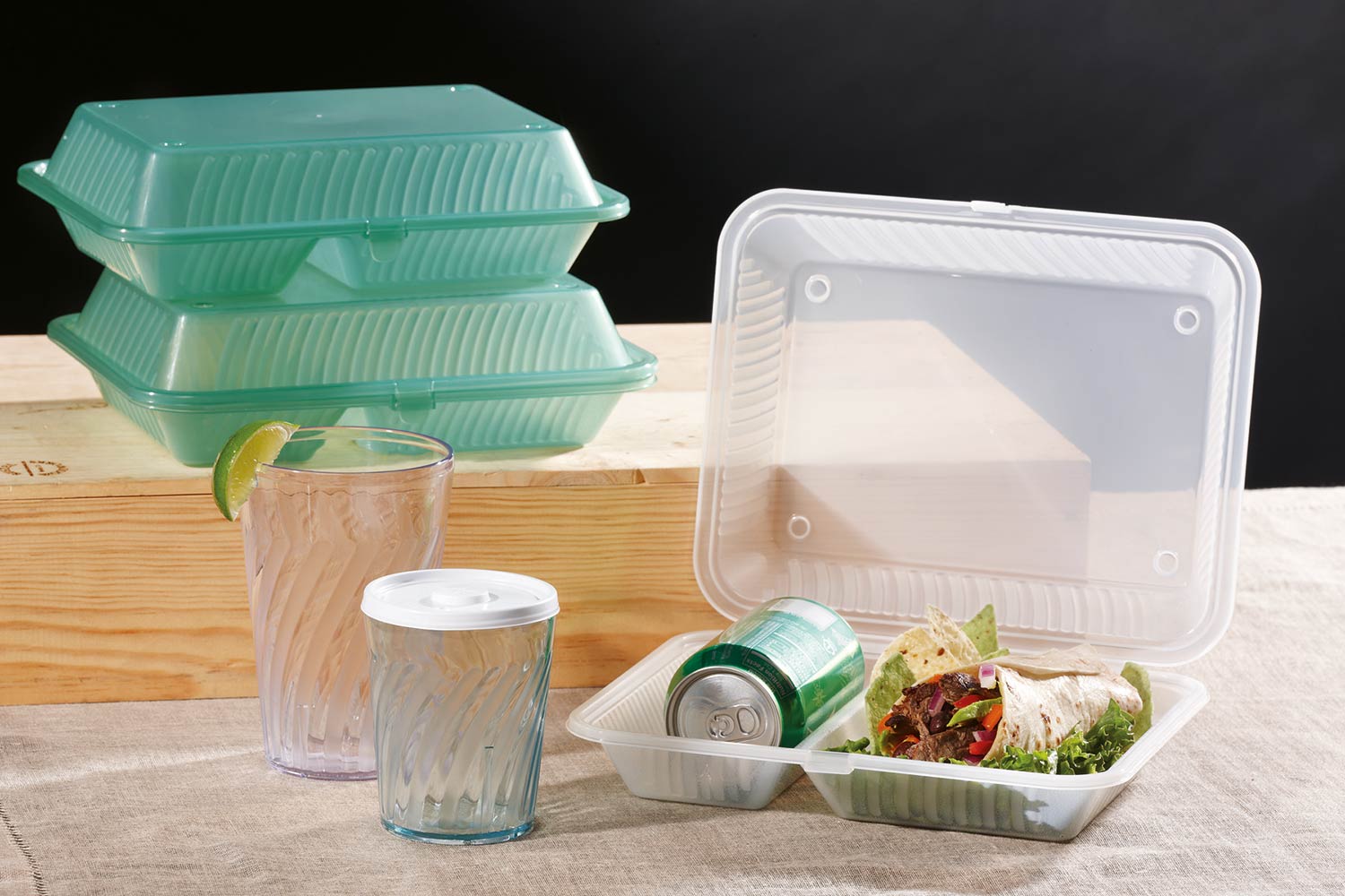 Takeout Box 2 Fächer Beispiel