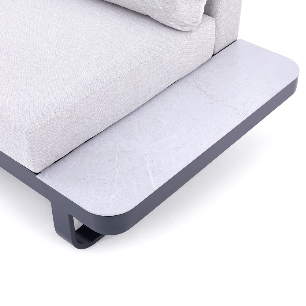 Fellow Aluminium-Lounge-Set Anthrazit-Hellgrau