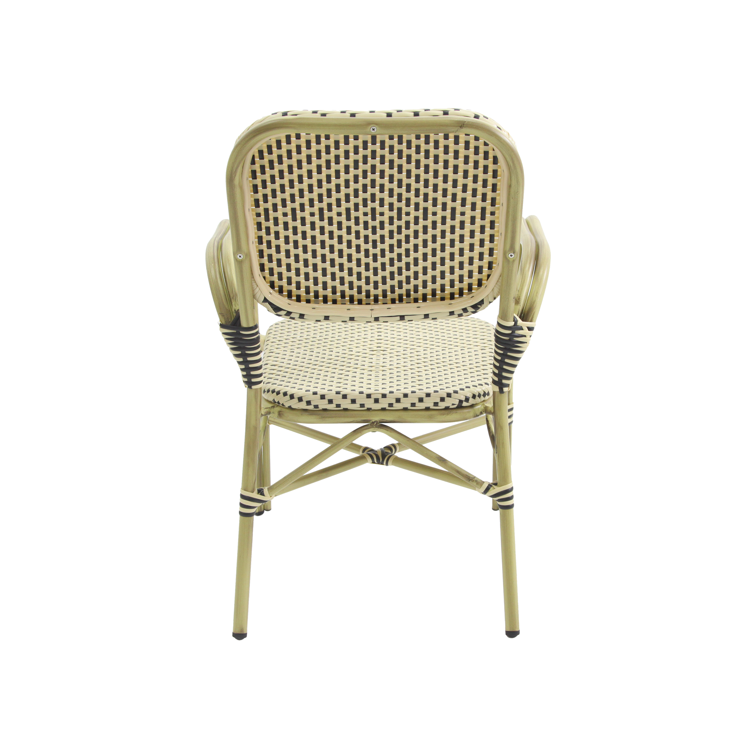 Felix Bistrostuhl Rattan - Bambus-Weiss/Schwarz