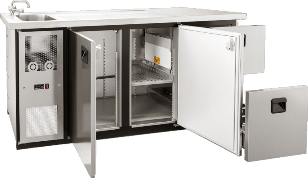 KBS Getränketheke Napoli mit 2 Becken links