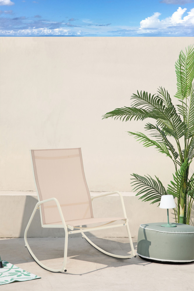 Brody Garten-Schaukelstuhl - Beige