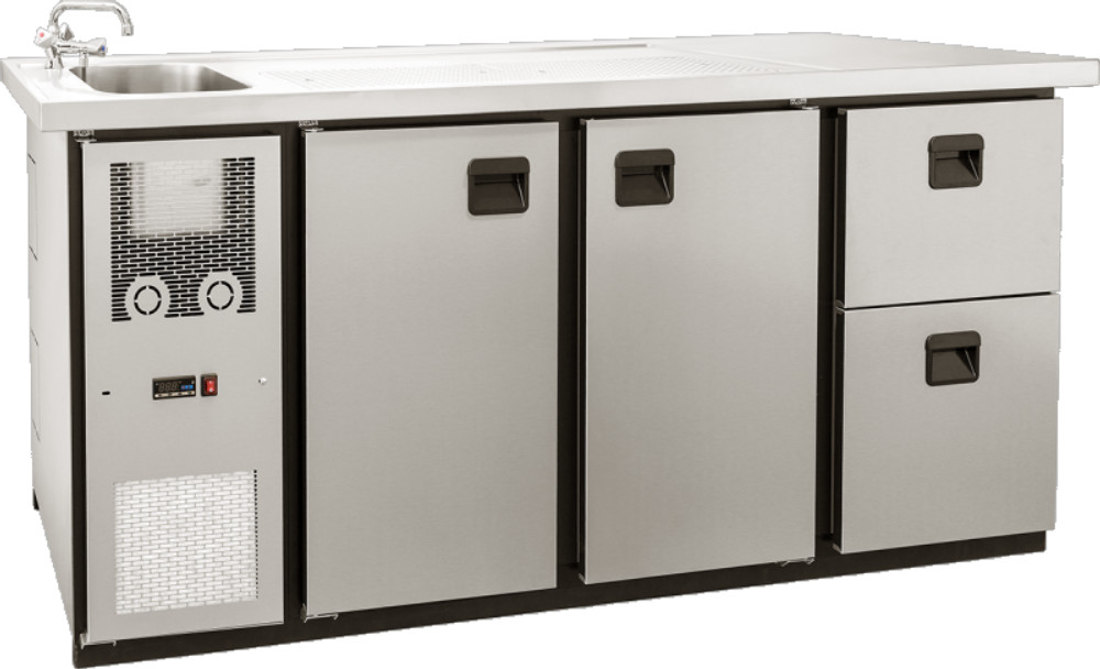 KBS Getränketheke London mit 1 Becken links