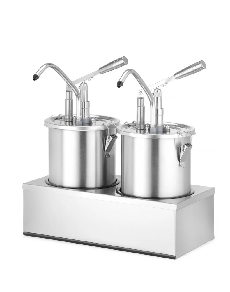 Hendi Saucenspender 5L Zweier-Set - Seitenansicht