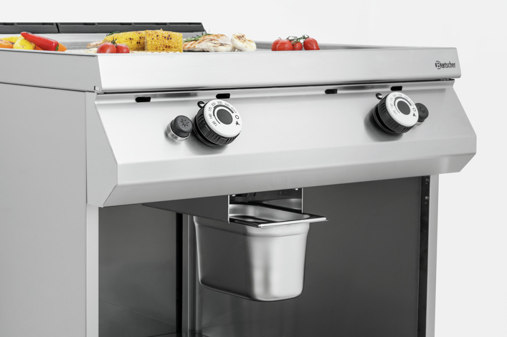 Bartscher Gas-Griddleplatte, gerillt, OU