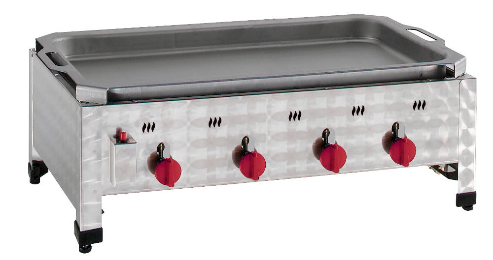 Neumärker Gas-Kombi-Tischbräter 4 Schwarzblechpfanne