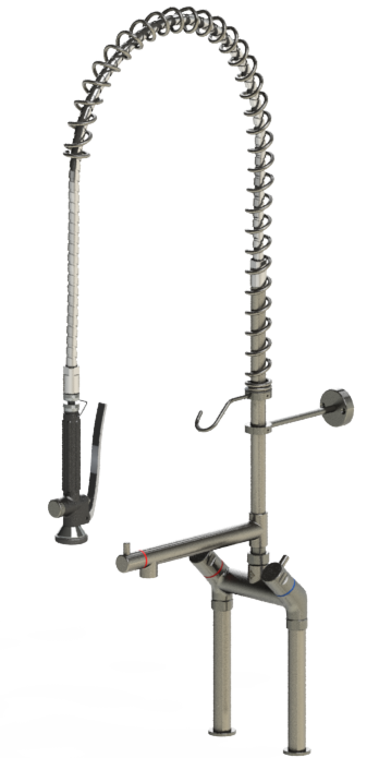 echtermann Geschirrbrause 1/2" - Hebelgriffe - 220 mm Classic Clean 2L