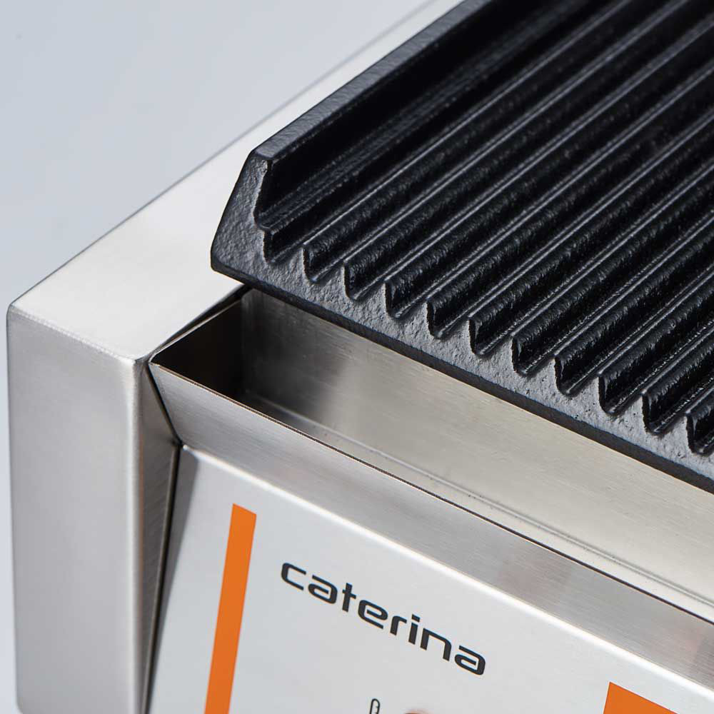 Caterina Doppel-Kontaktgrill - geriffelt - Grillplatte