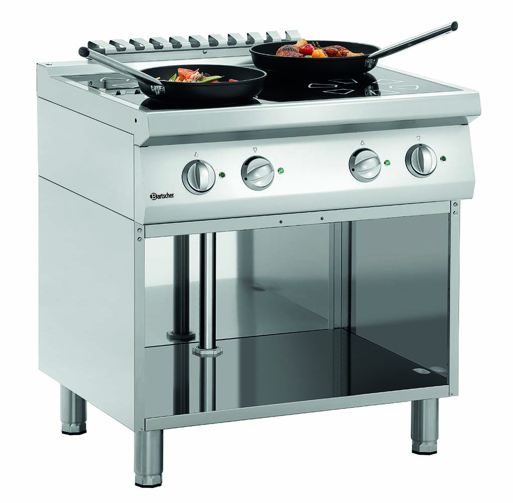Bartscher Induktionsherd 4FL OU 700 mit Pfannen