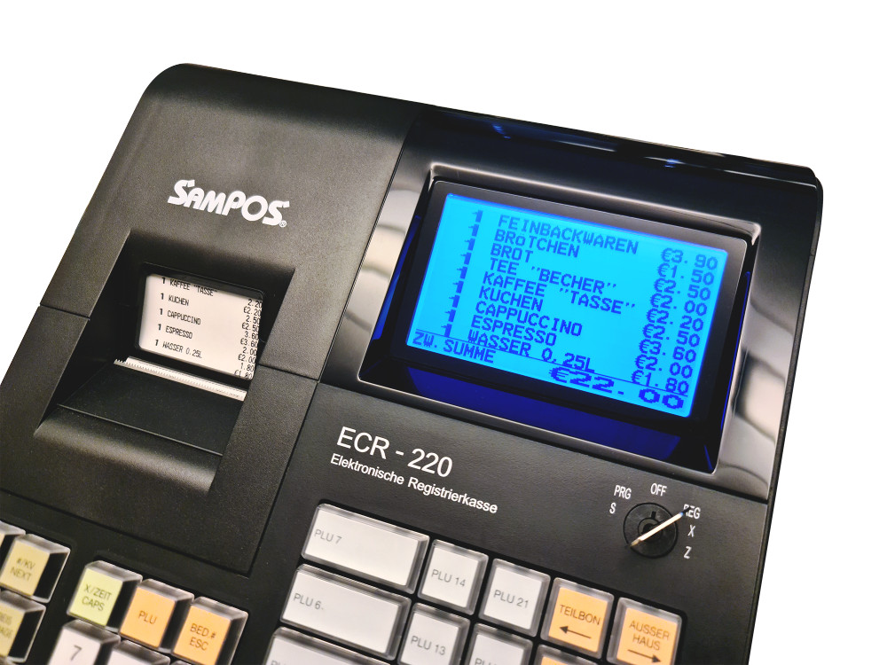 Registrierkasse ECR-220 inkl. TSE und Schublade Display