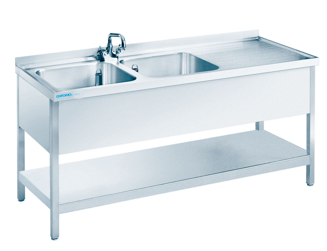 Chromonorm Spültisch 2 Becken