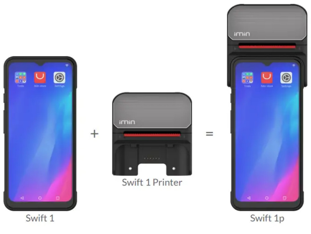 Druckeraufsatz für iMin Swift 1 Beispiel