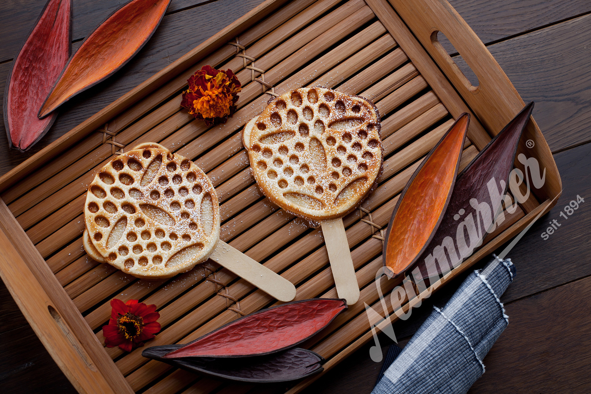 Bärchenwaffel mit Puderzucker