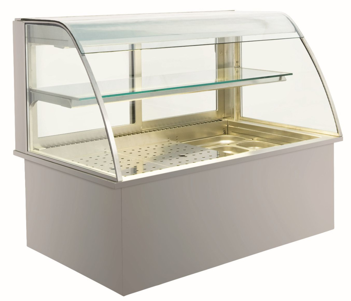 Einbaukühlvitrine OPV 80-5-M1-Z Front offen; GE-LED