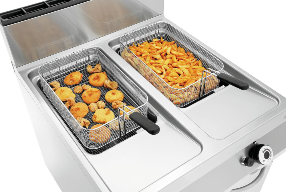 Bartscher Gas-Standfritteuse, 2 Becken