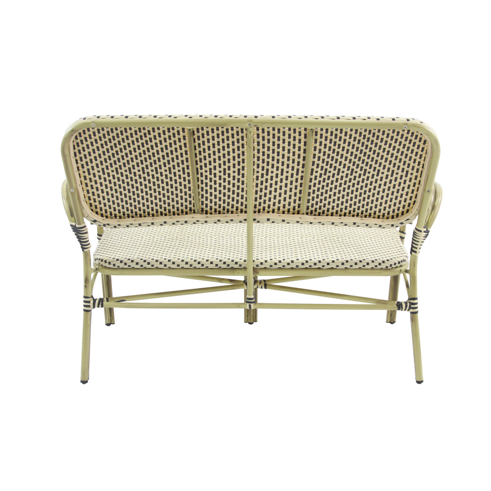 Felix Bistrobank Rattan - Bambus-Weiss/Schwarz