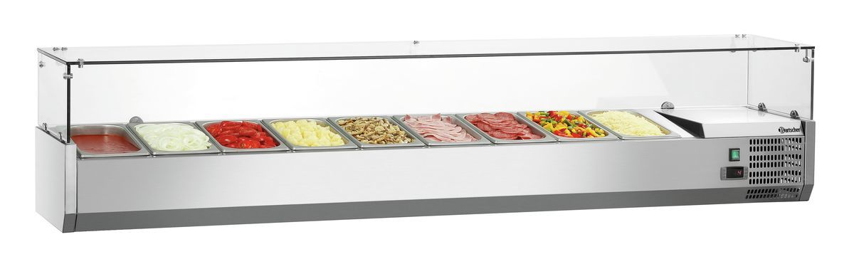 Kühlaufsatzvitrine GL 9 x 1/3 GN