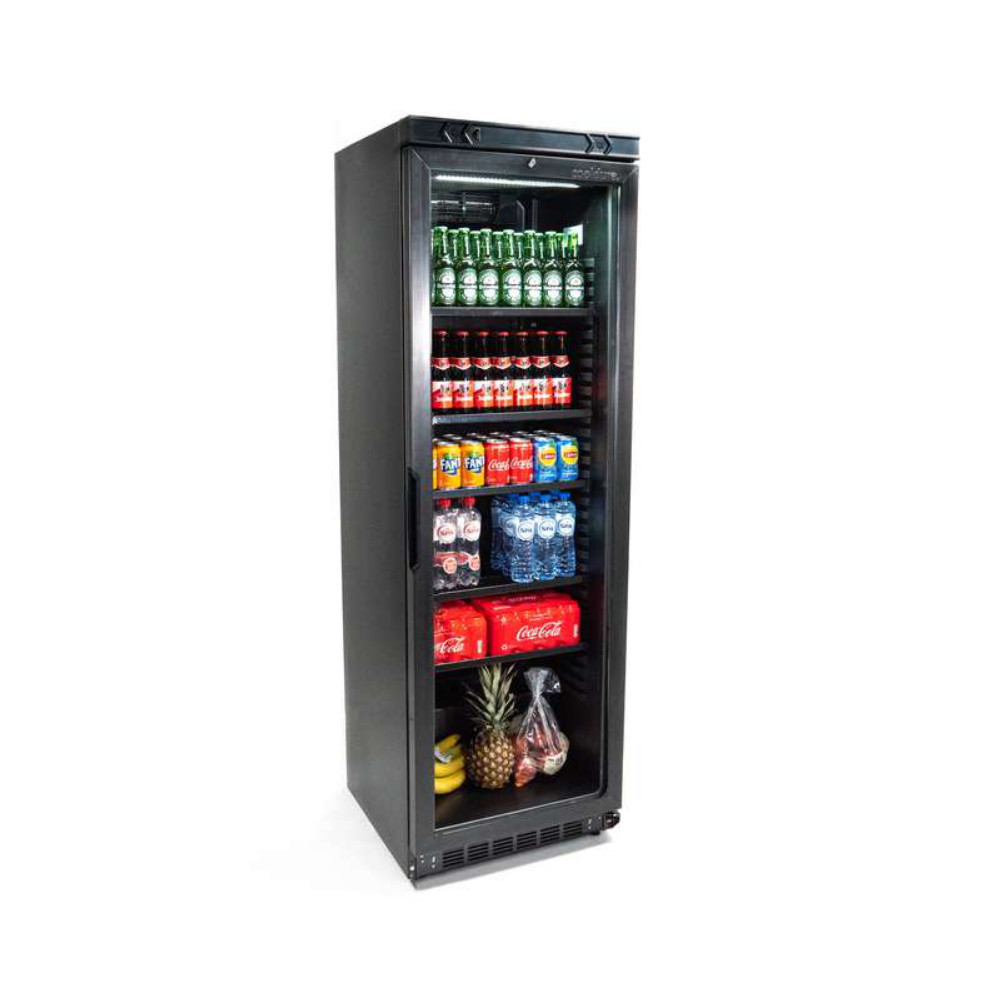 Cooldura Display-Kühlschrank LED - 380 L - ALL BLACK - Befüllt