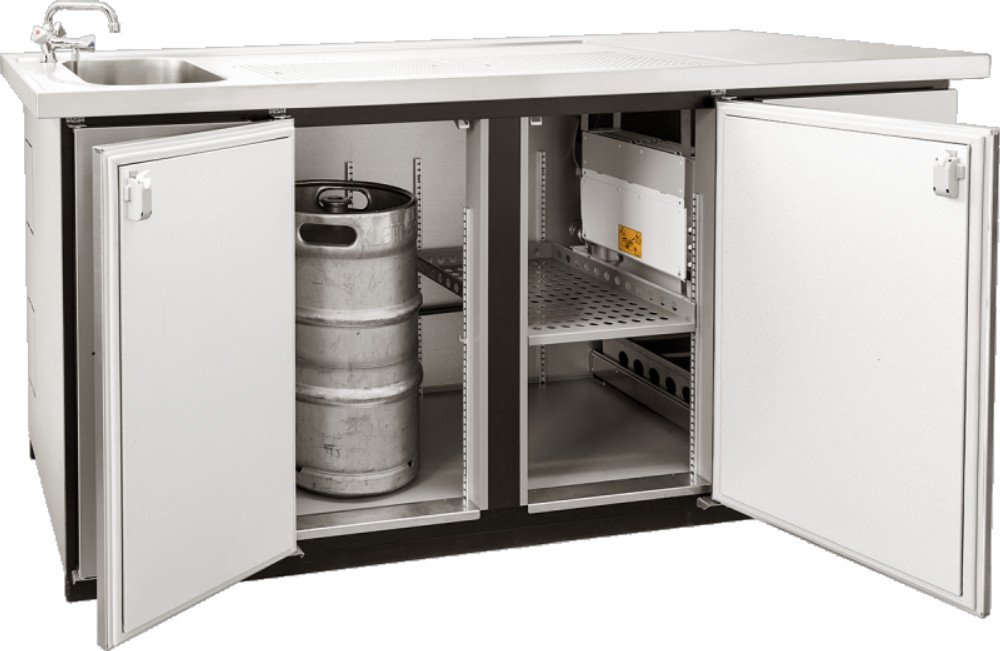 KBS Getränketheke Napoli mit 2 Becken links