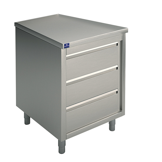 Mastro Schubladenblock mit 3 Schubladen GN 1/1