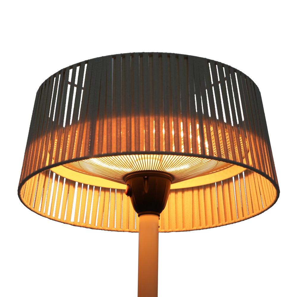 Zen Heater Terrassenheizer freistehend 1500 W Beige - angeschaltet