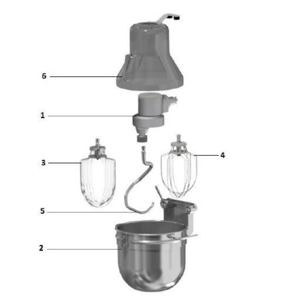 AlexanderSolia Planeten-Rühr- Schlag und Knetwerk 20 / M 50 - Explosionszeichnung