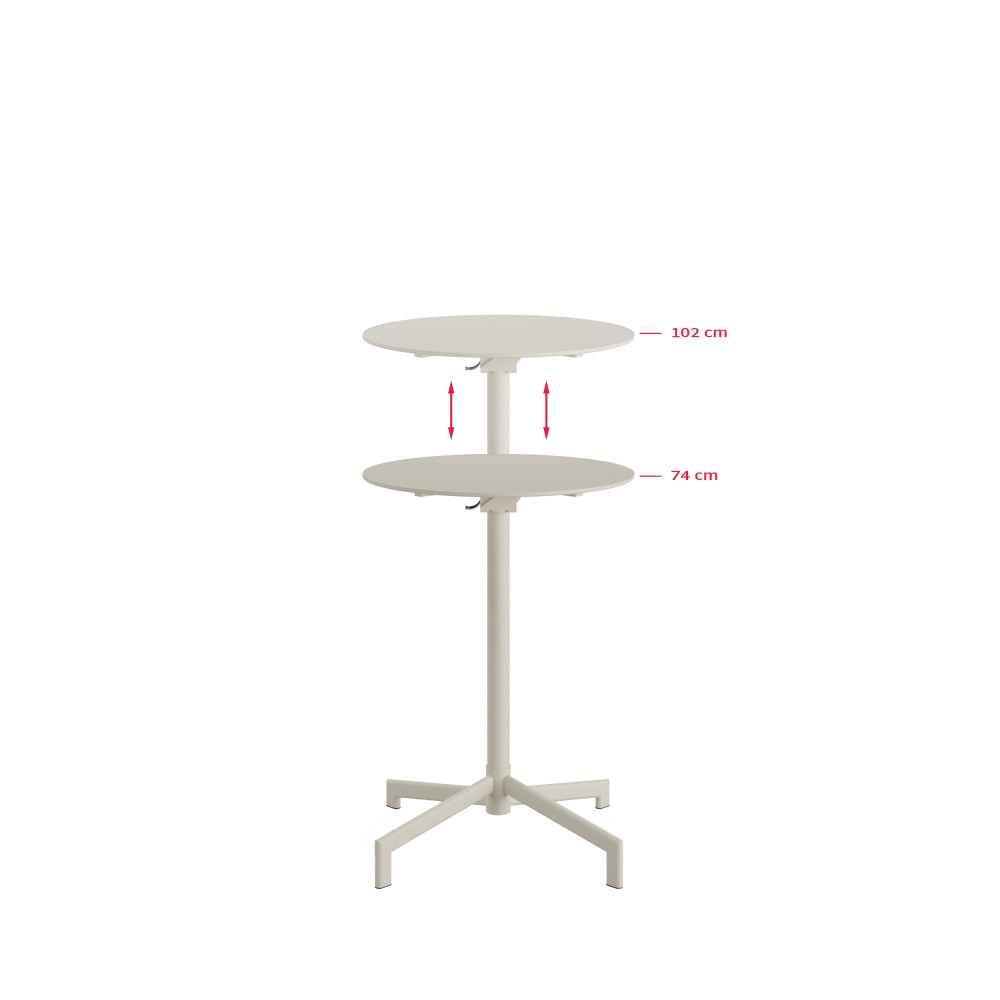 Versa Terrassen-/Stehtisch höhenverstellbar - Beige