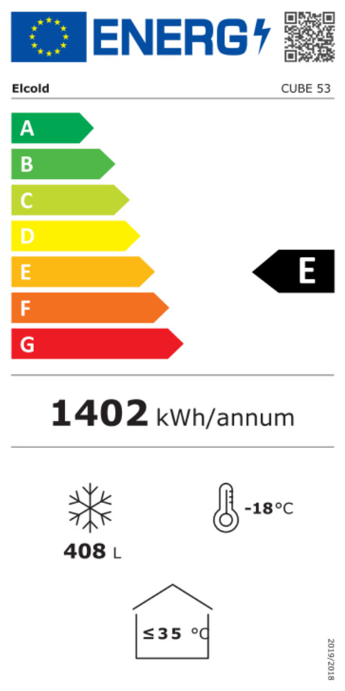KBS Tiefkühltruhe AL50 Energielabel