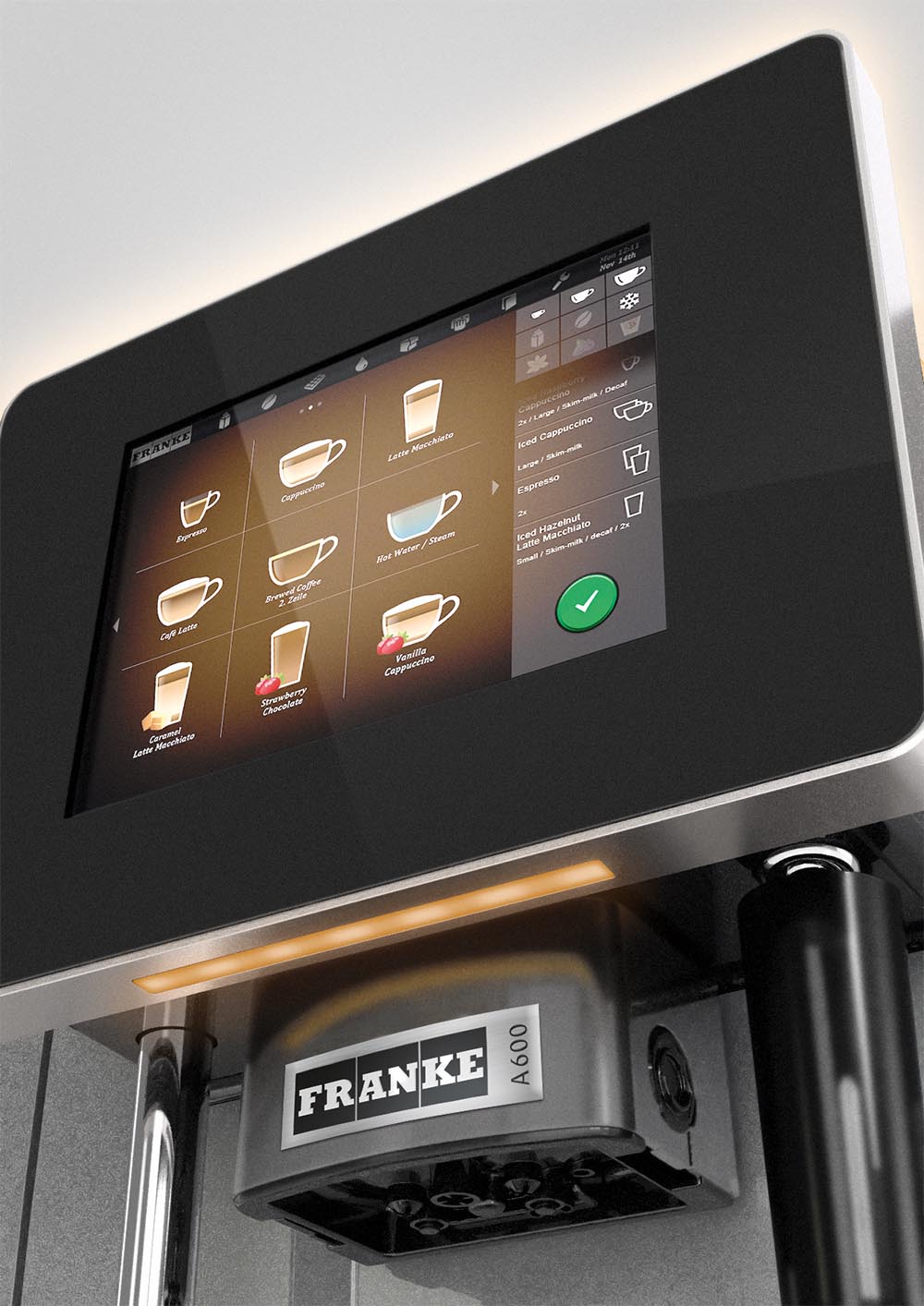 Franke Kaffeevollautomat A600 FM Display beleuchtet