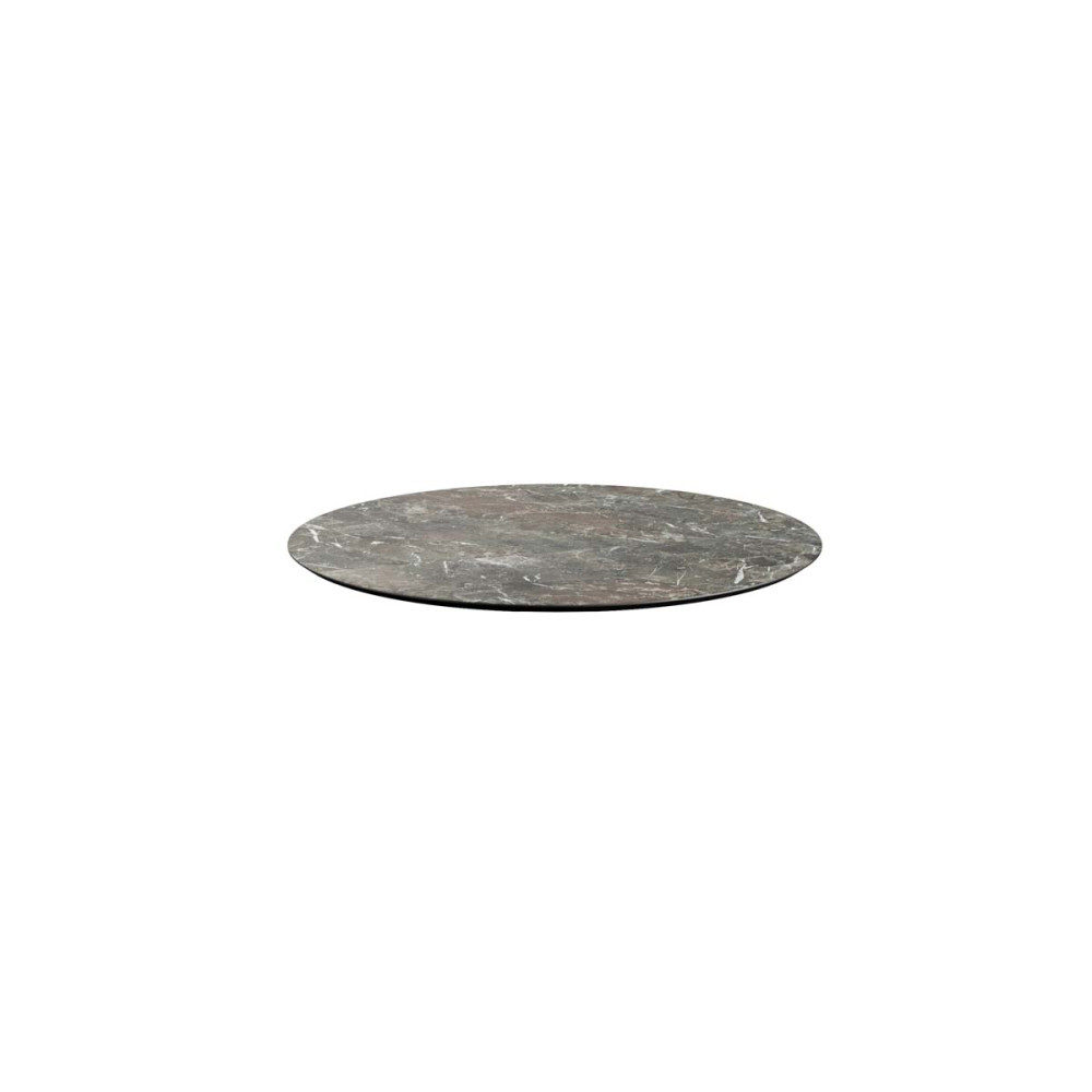 Tischplatte HPL Ø70 CM - galaxy marble seitlich