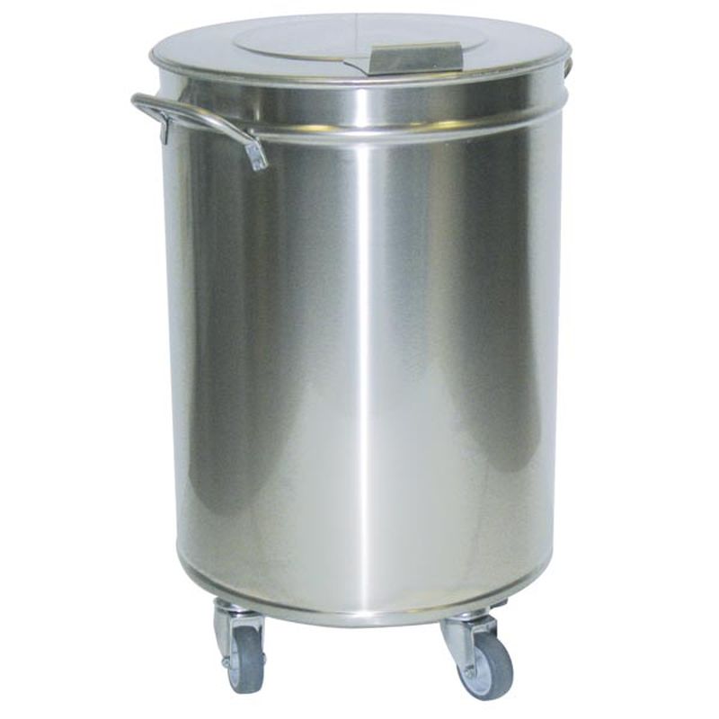 Abfalleimer 90 Liter - ø 46 cm, auf Rollen