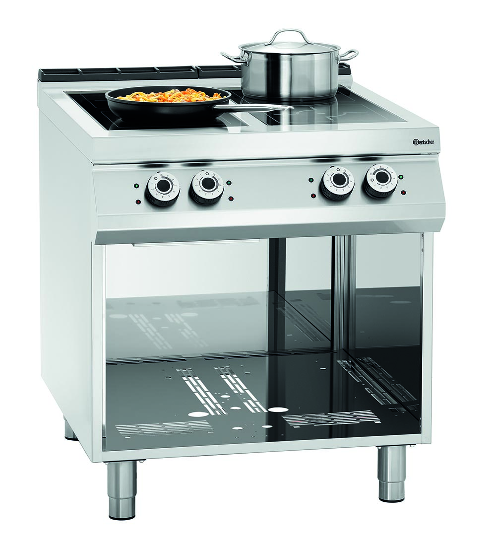 Bartscher Induktionsherd 4FL OU 900 mit Pfannen
