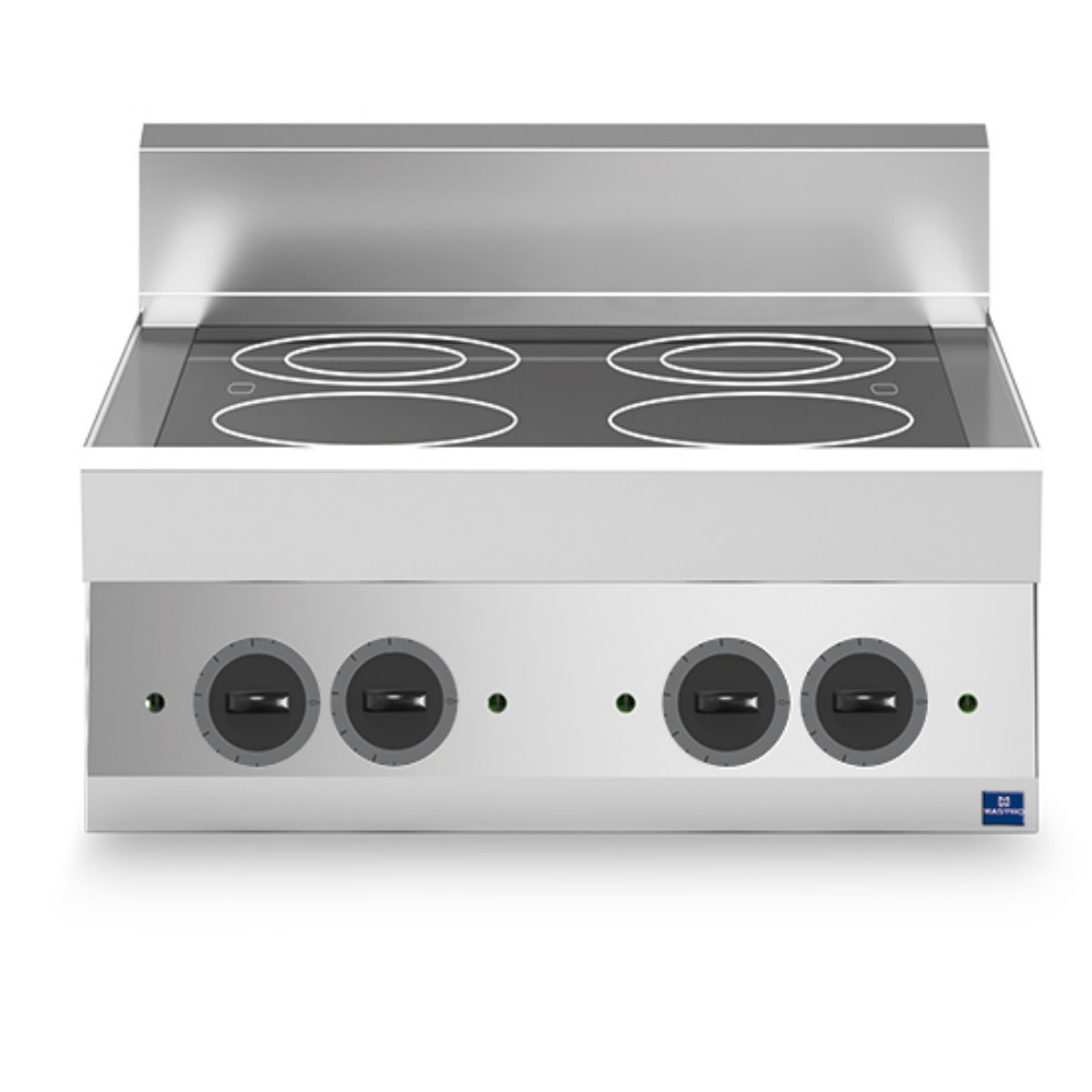 MASTRO Elektroherd MS657PVET Glaskeramik 4 Platten