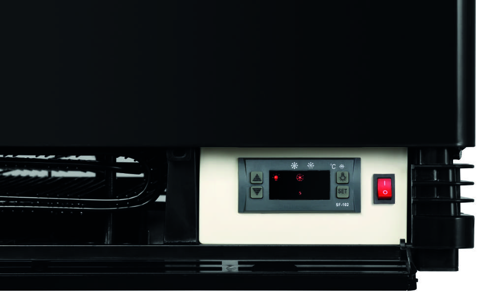 Bartscher Kuchenvitrine 78L schwarz Steuerung